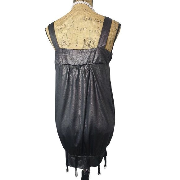 Women's Black Flapper Costume Dress Gatsby Deluxe Halloween Large - Picture 4 of 7